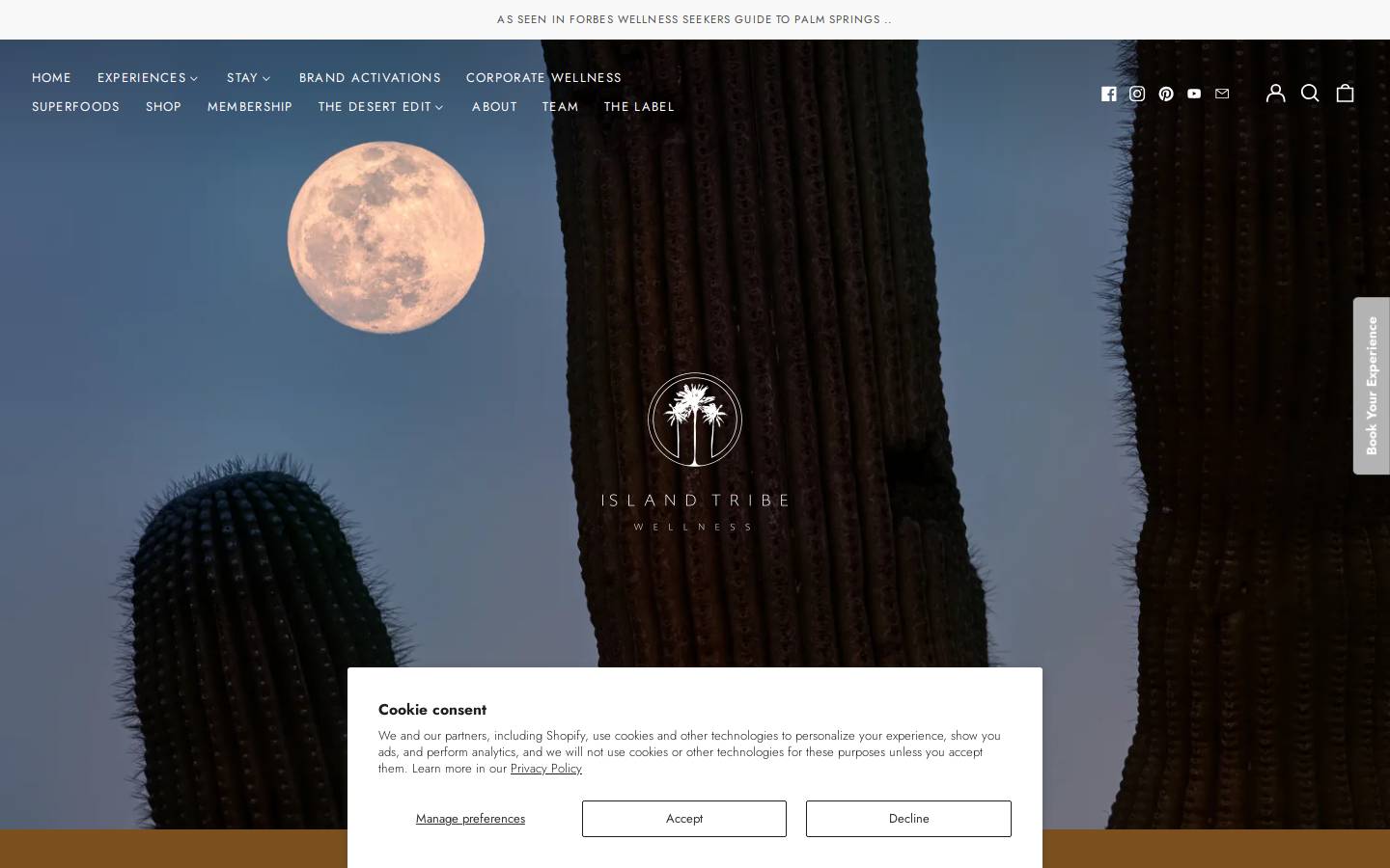 islandtribewellness.com homepage screenshot