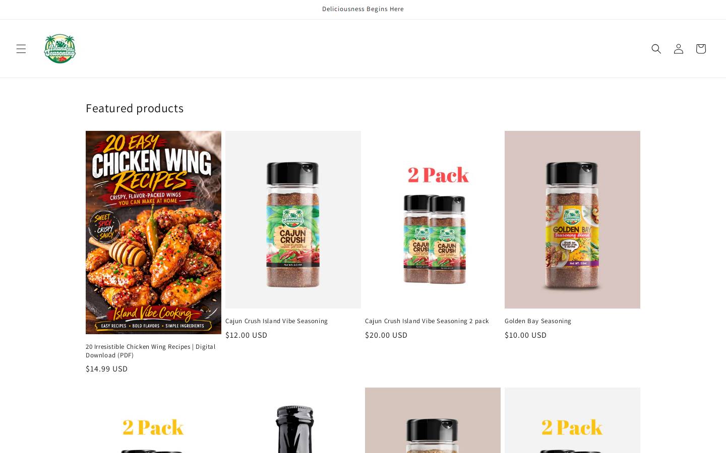islandvibecooking.com homepage screenshot