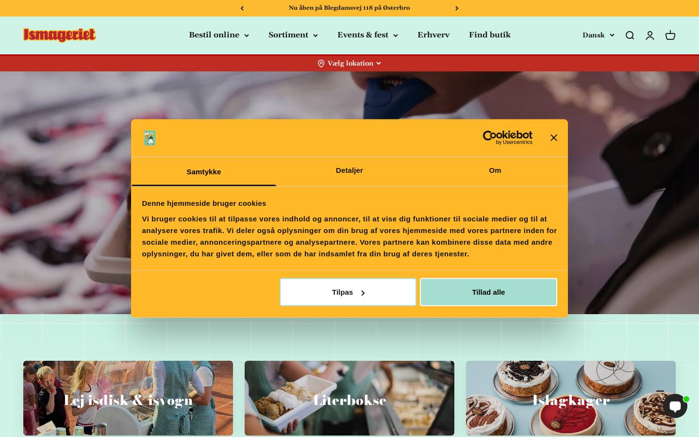 Ismageriet homepage screenshot