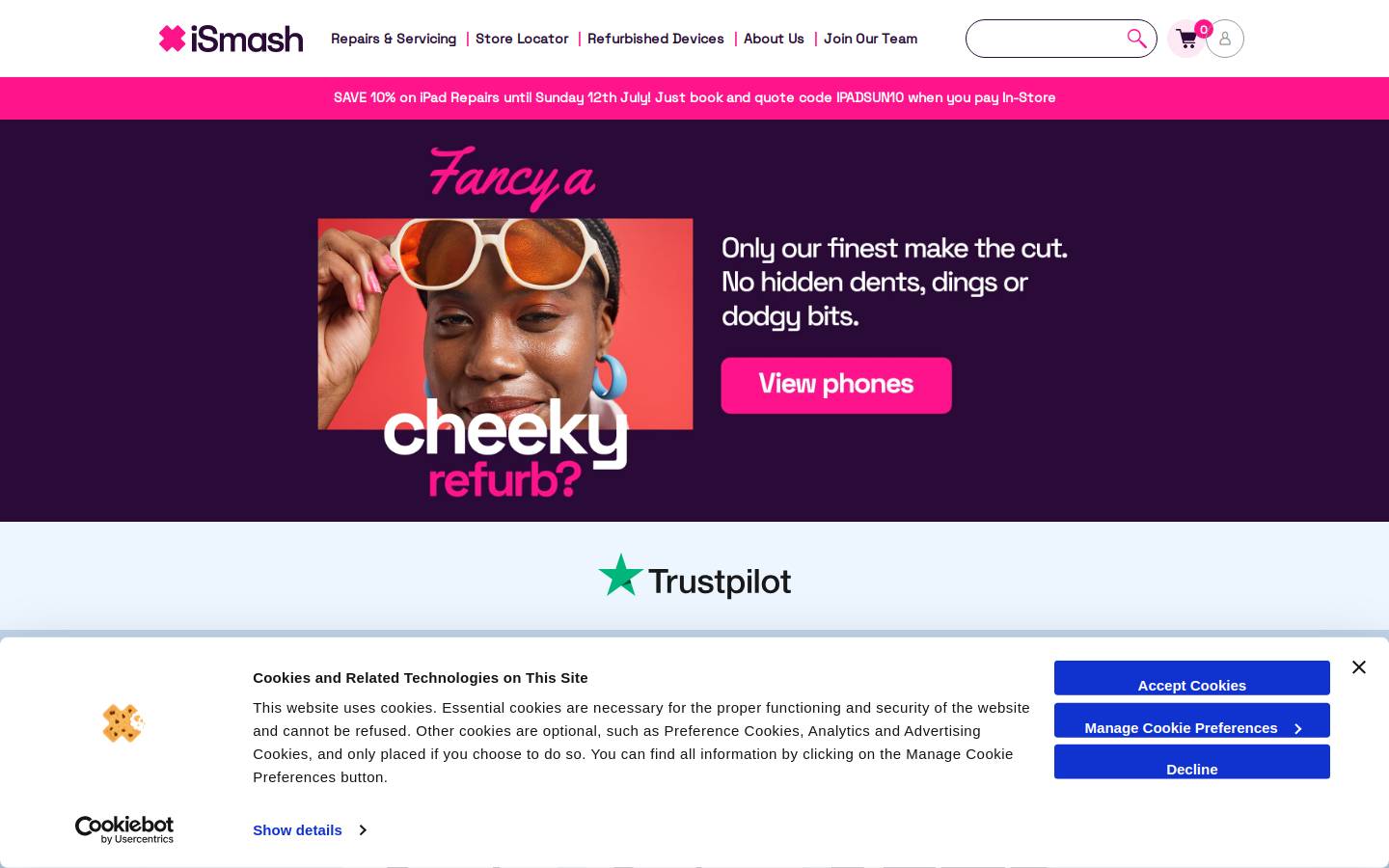 iSmash homepage screenshot