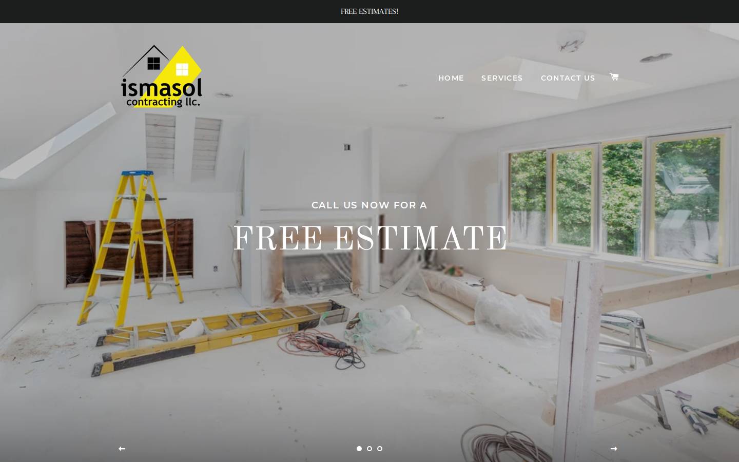 ismasolcontracting.com homepage screenshot