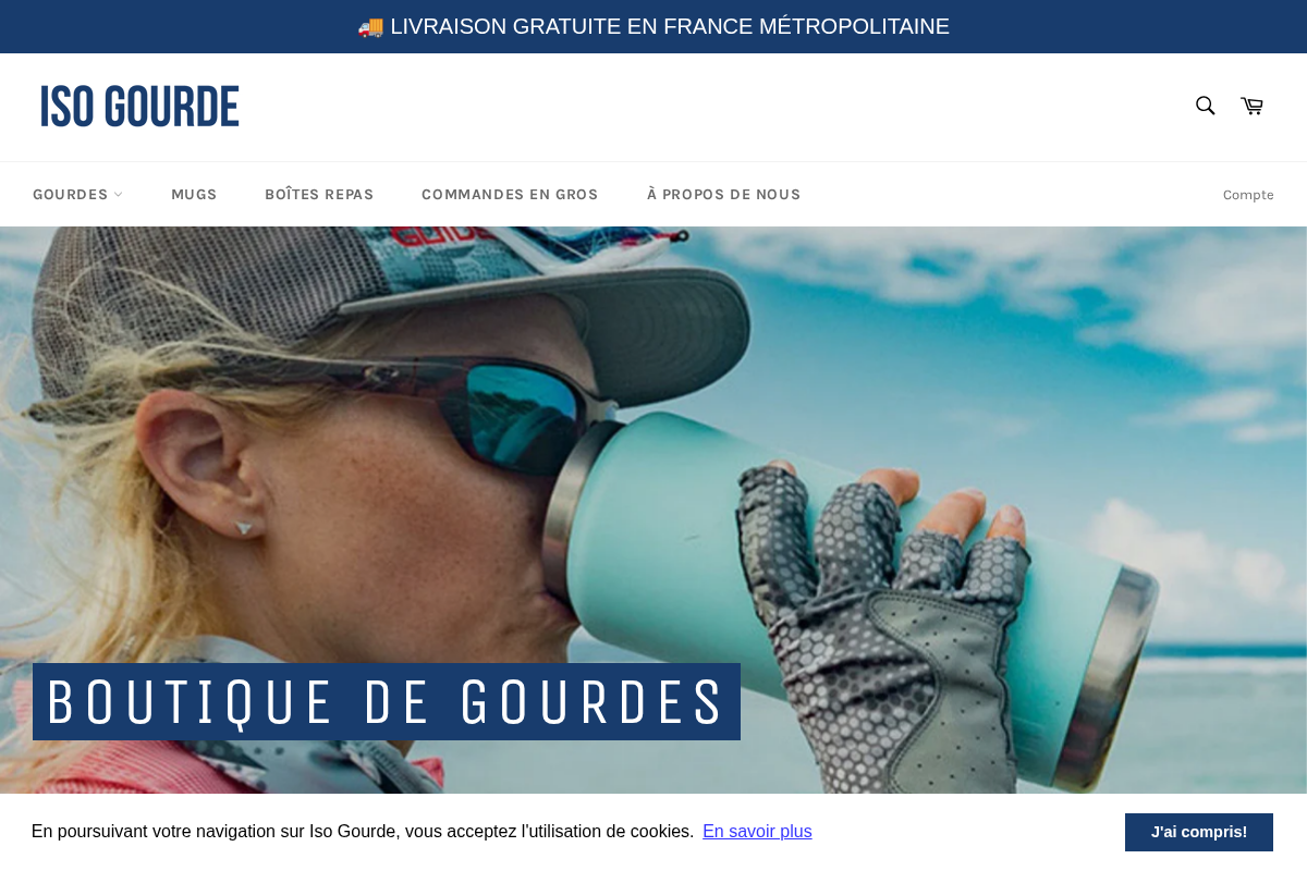 Iso Gourde homepage screenshot