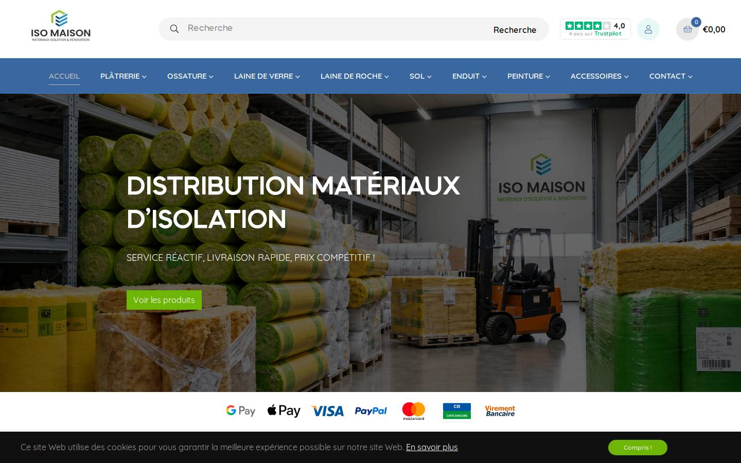 ISO-MAISON.FR homepage screenshot