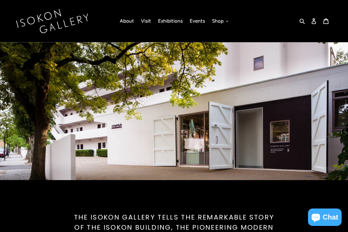 Isokon Gallery homepage screenshot