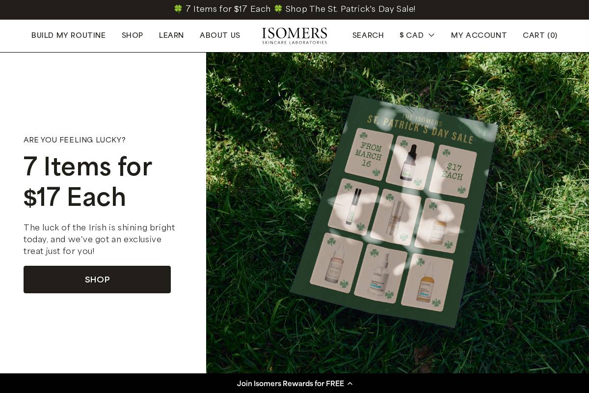 isomers.ca homepage screenshot