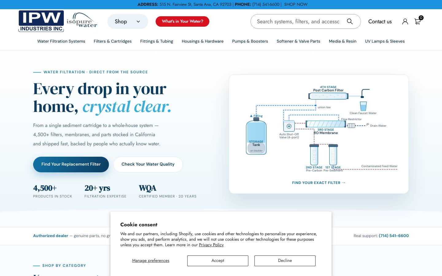 Isopure Water homepage screenshot