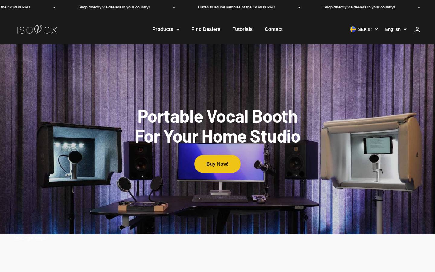 isovoxbooth.com homepage screenshot