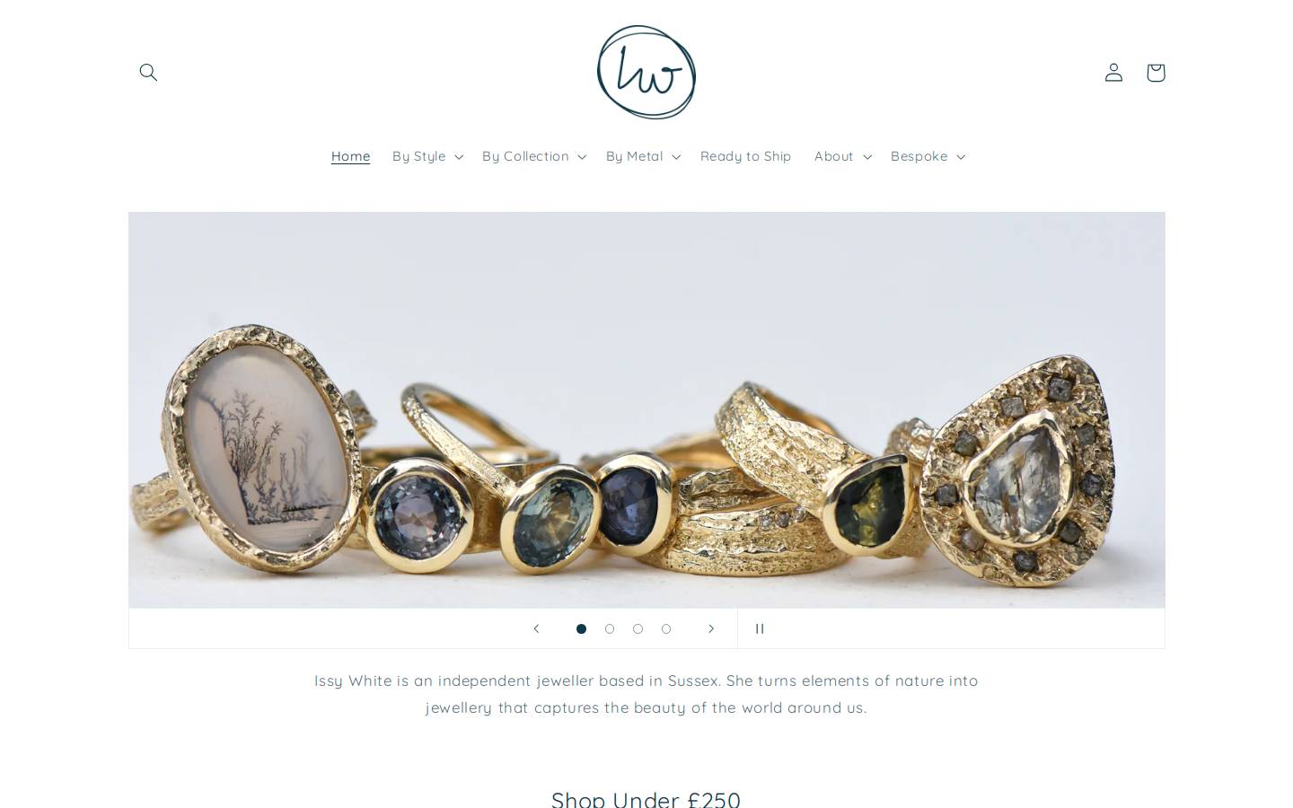 issywhite.com homepage screenshot