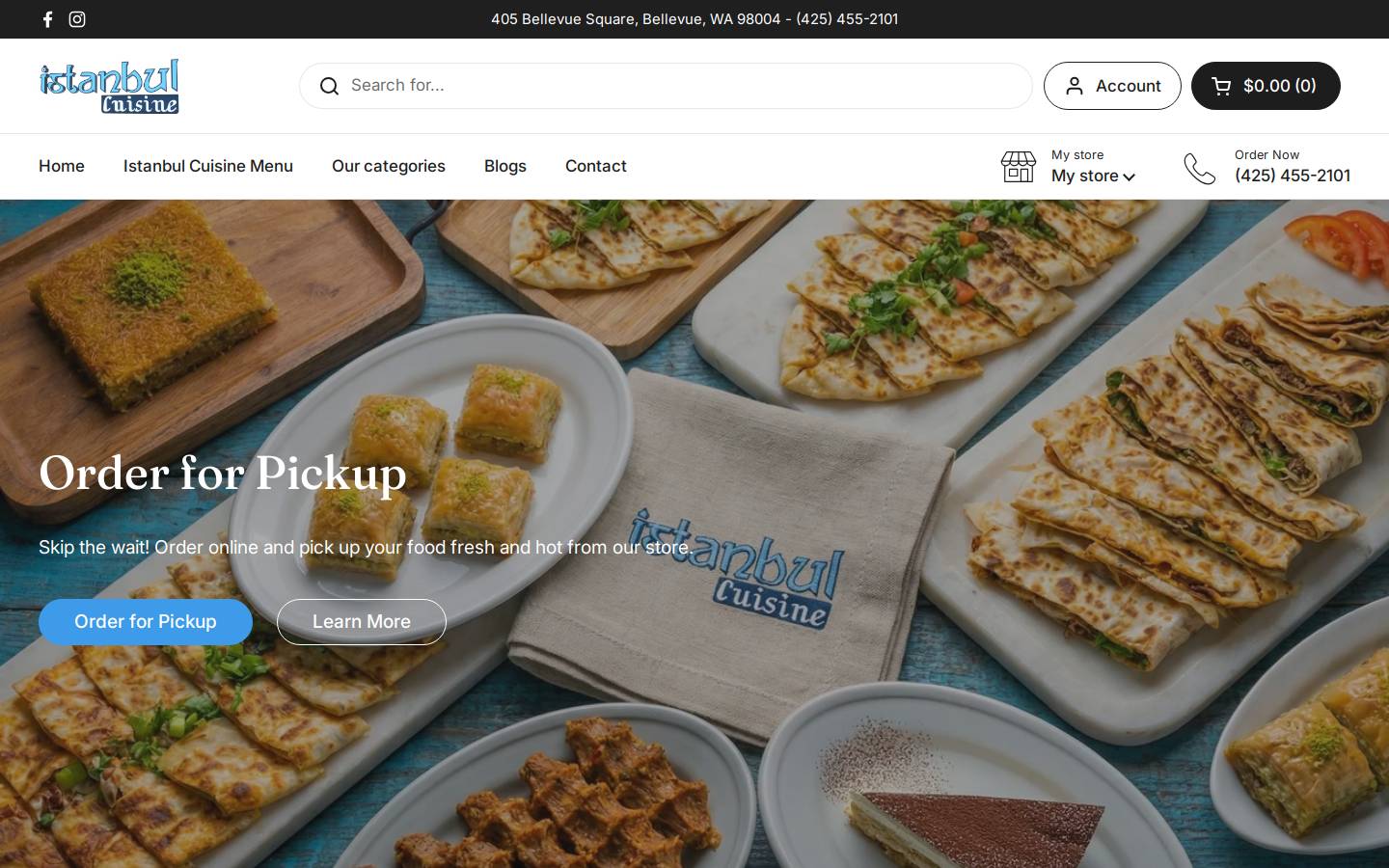 istanbulcuisinecafe.com homepage screenshot