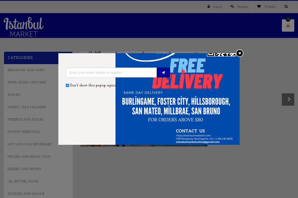 Istanbul Market Online homepage screenshot