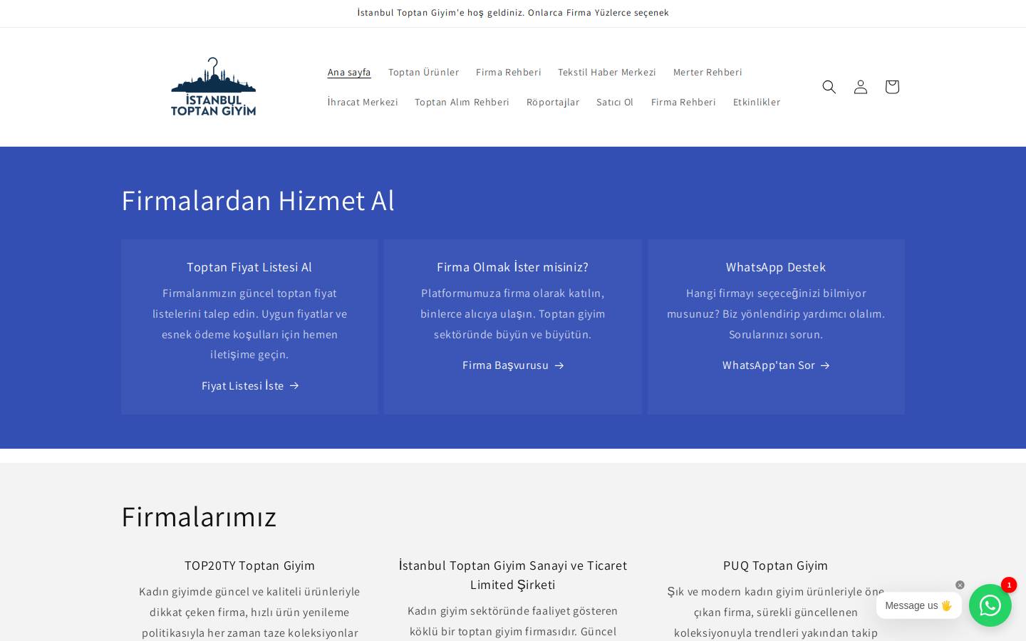 istanbultoptangiyim.com homepage screenshot