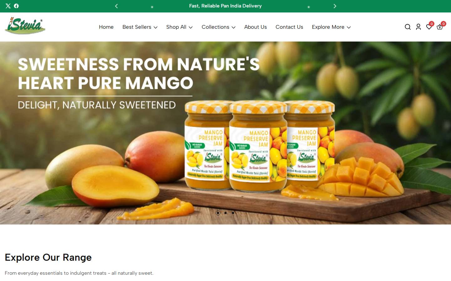 istevia.co.in homepage screenshot