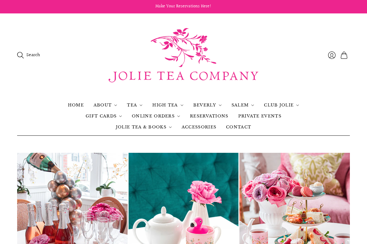 Jolie Tea Company homepage screenshot