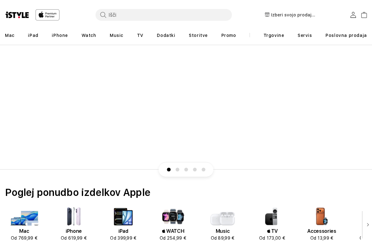 iSTYLE.si homepage screenshot