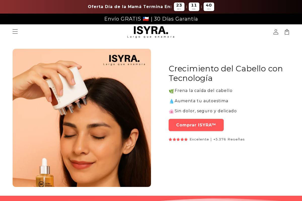 isyra.cl homepage screenshot