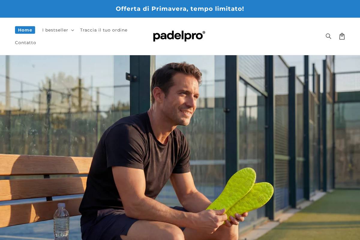 It Padelpro homepage screenshot