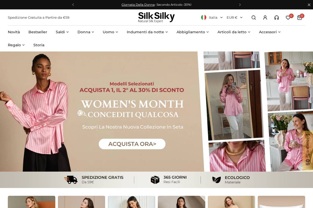It Silksilky homepage screenshot