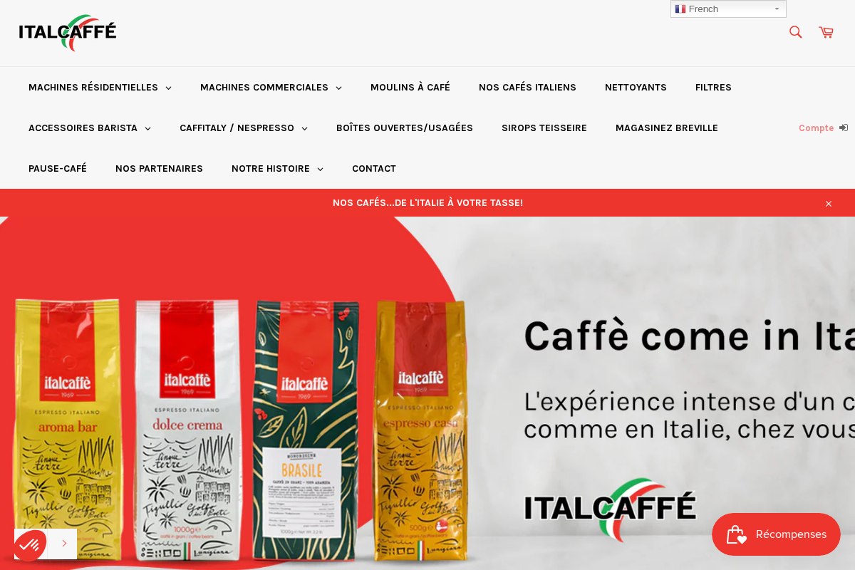 italcaffe homepage screenshot
