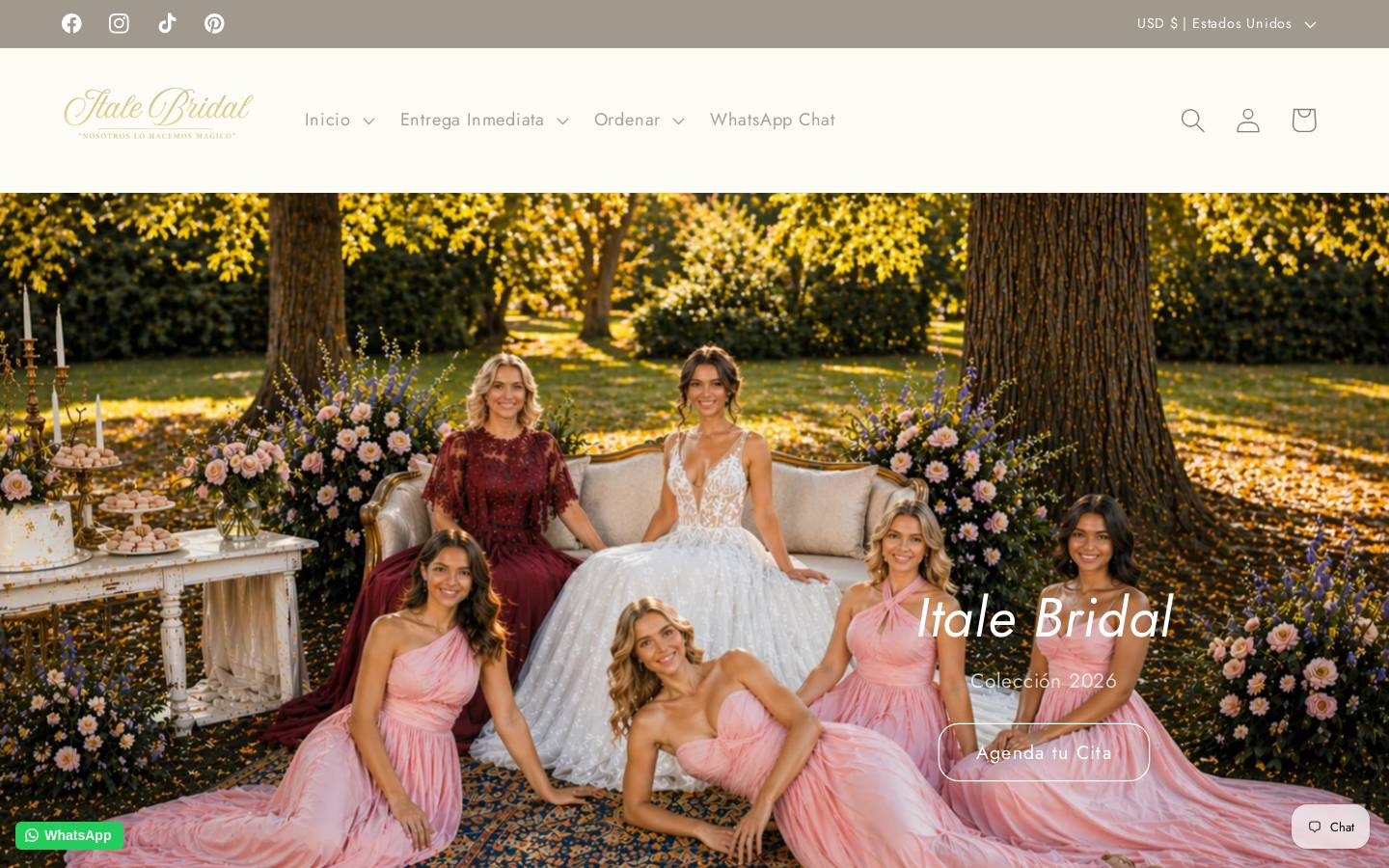 italebridalperu.com homepage screenshot