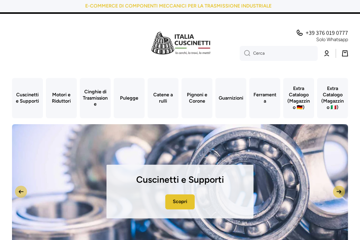 Italia Cuscinetti homepage screenshot