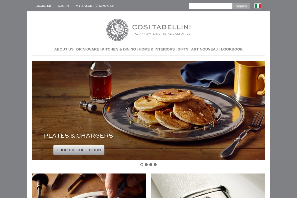 italian-pewter.co.uk homepage screenshot
