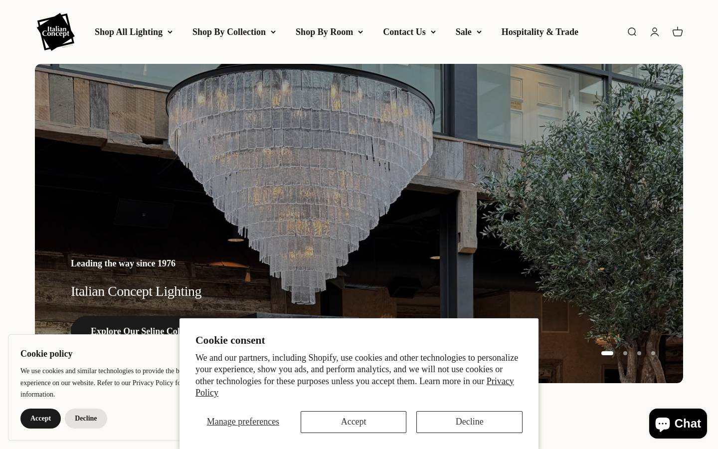 italianconceptusa.com homepage screenshot