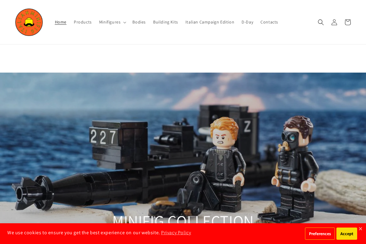 Italianminifig homepage screenshot