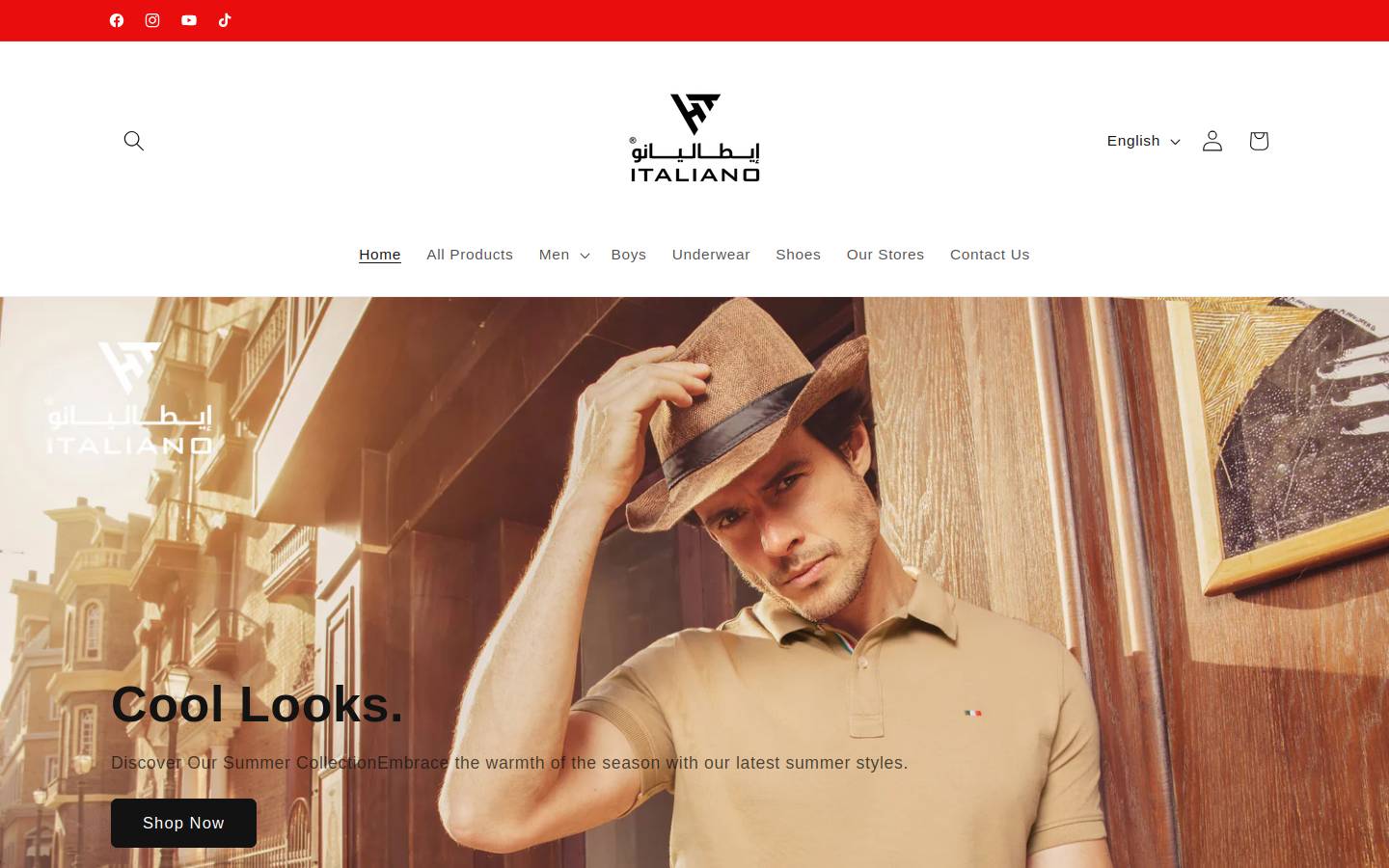 italianoeg.com homepage screenshot