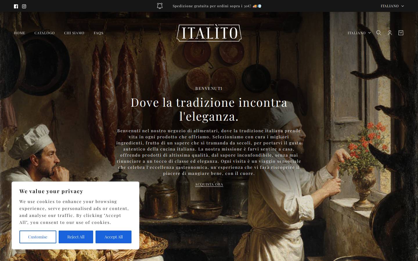 Italito homepage screenshot