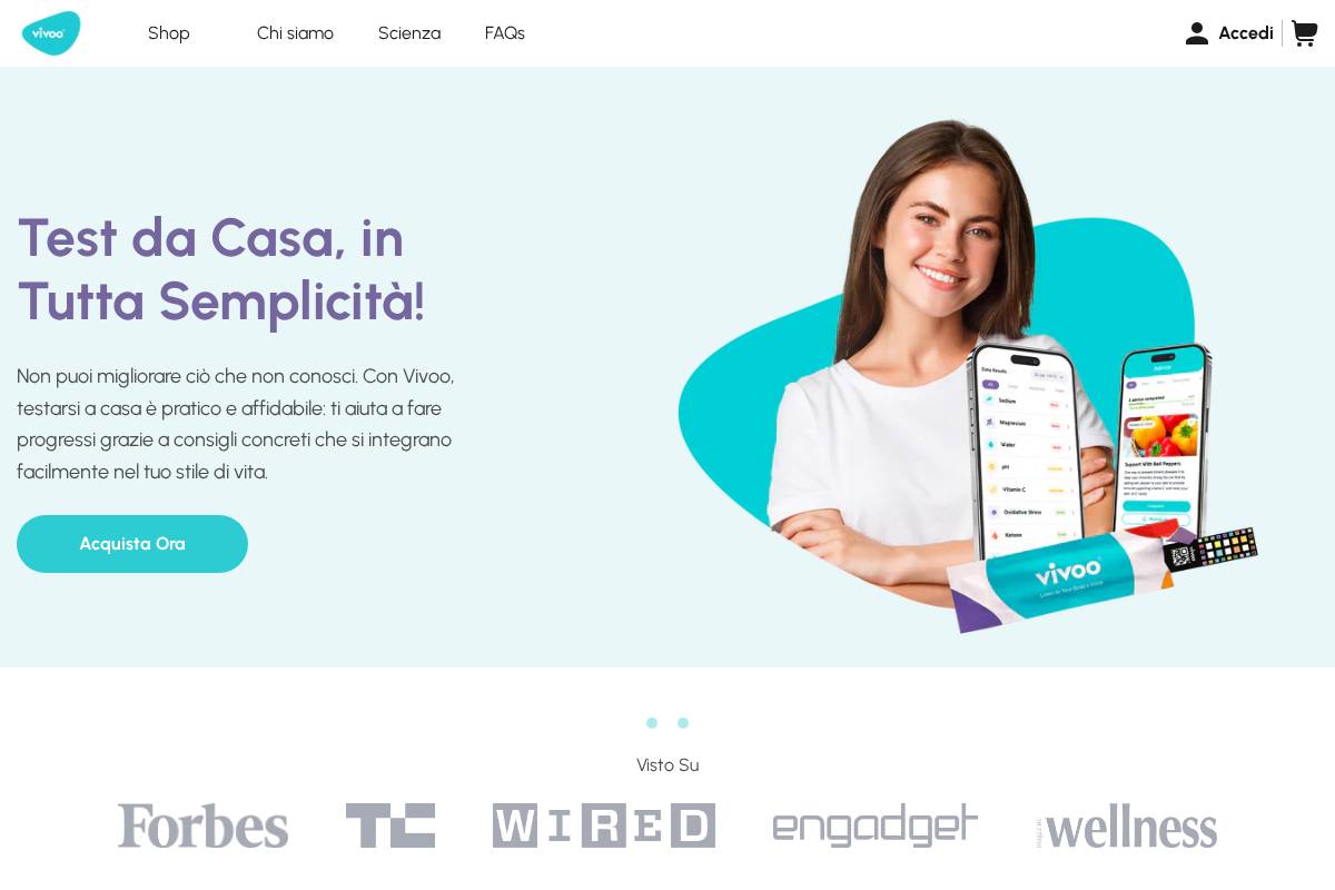italy.vivoo.io homepage screenshot