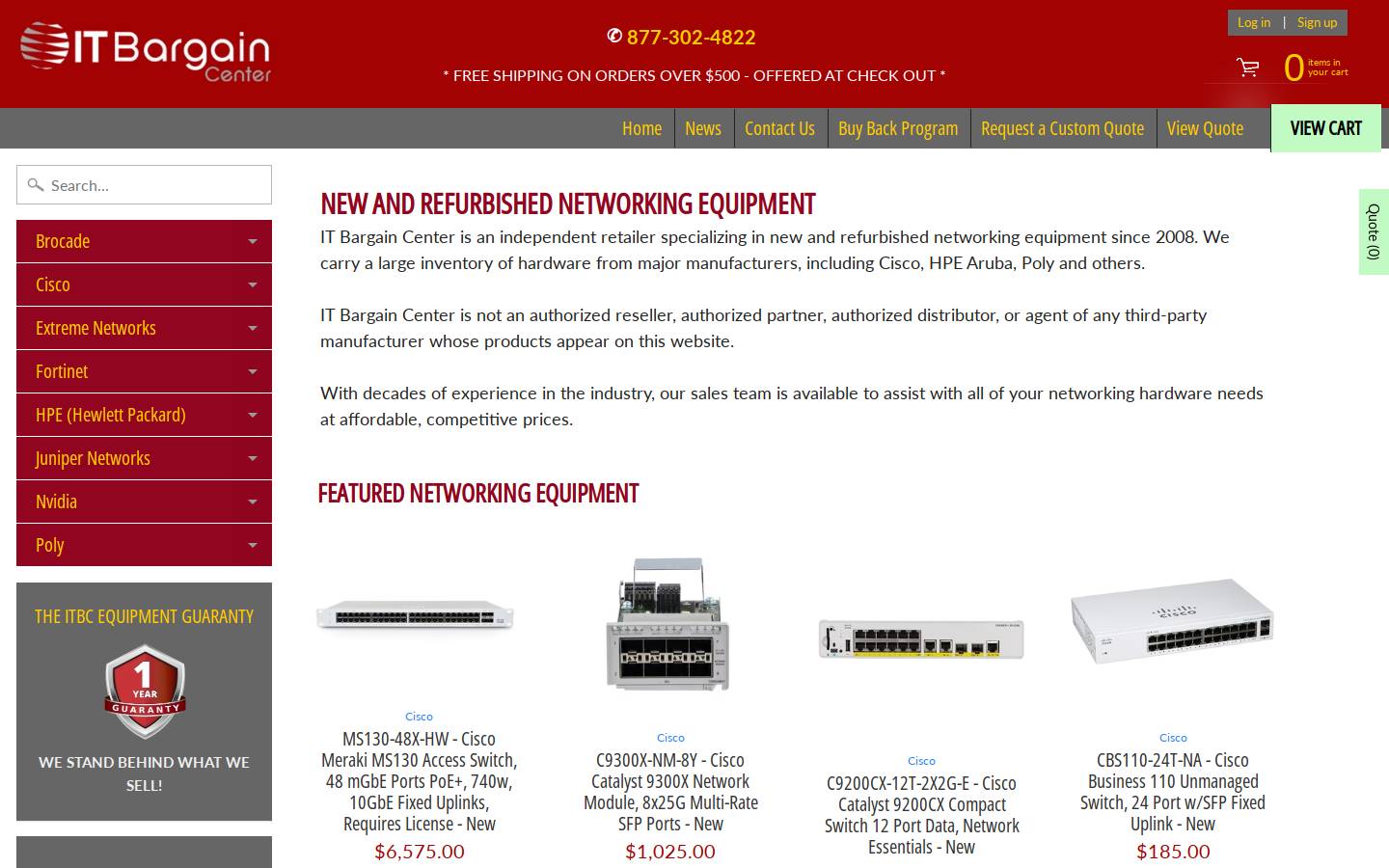 itbargaincenter.com homepage screenshot