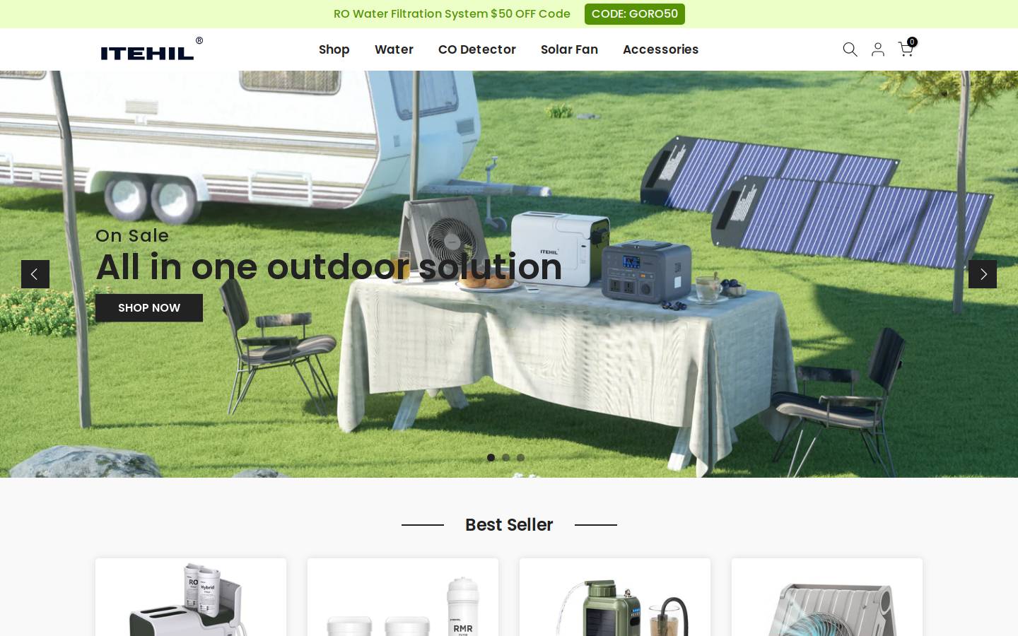 Itehil homepage screenshot