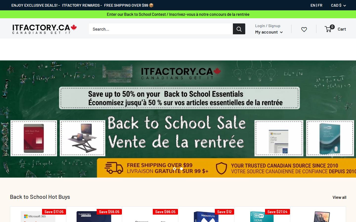 ITFactory.ca homepage screenshot