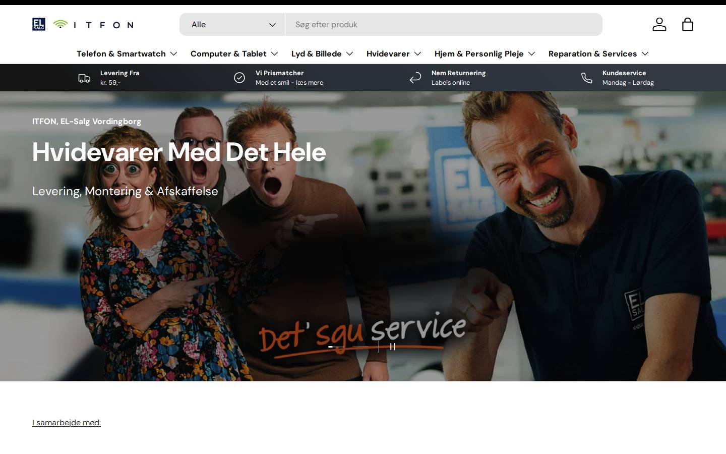 ITFON, EL-Salg Vordingborg  homepage screenshot