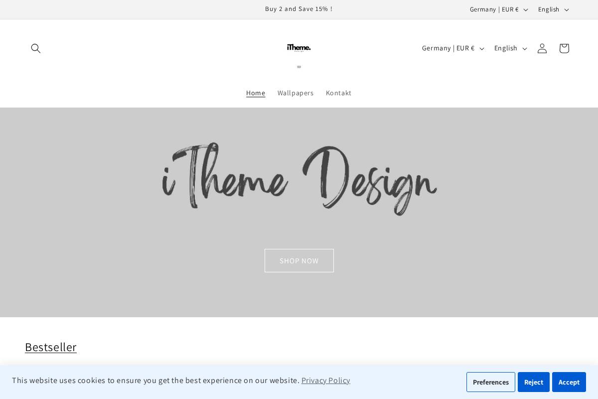 Ithemedesign homepage screenshot