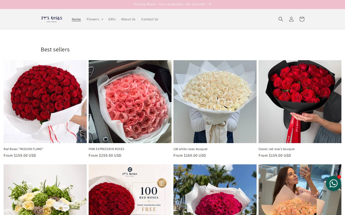 itisroses.com homepage screenshot