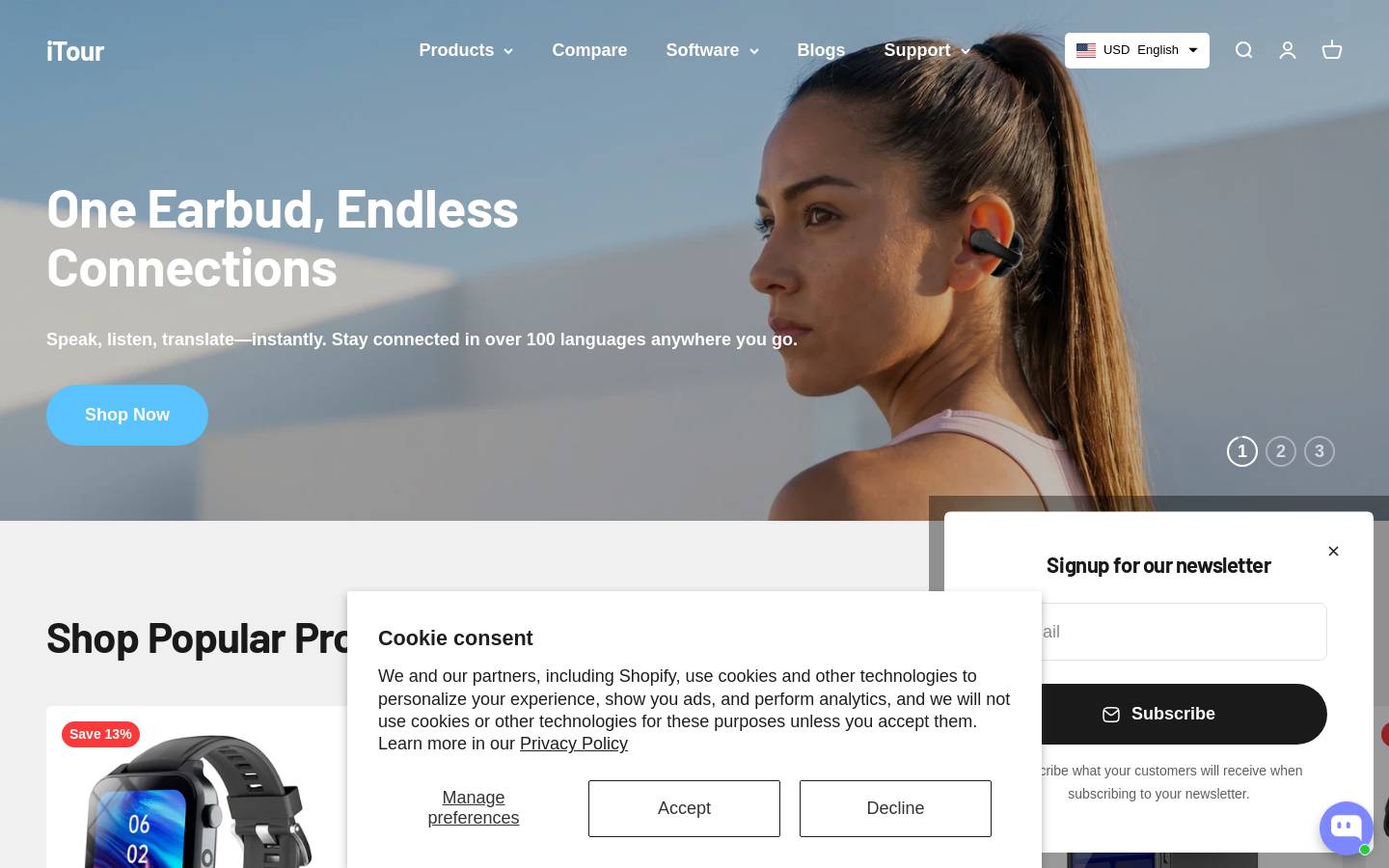 itourtranslator.com homepage screenshot