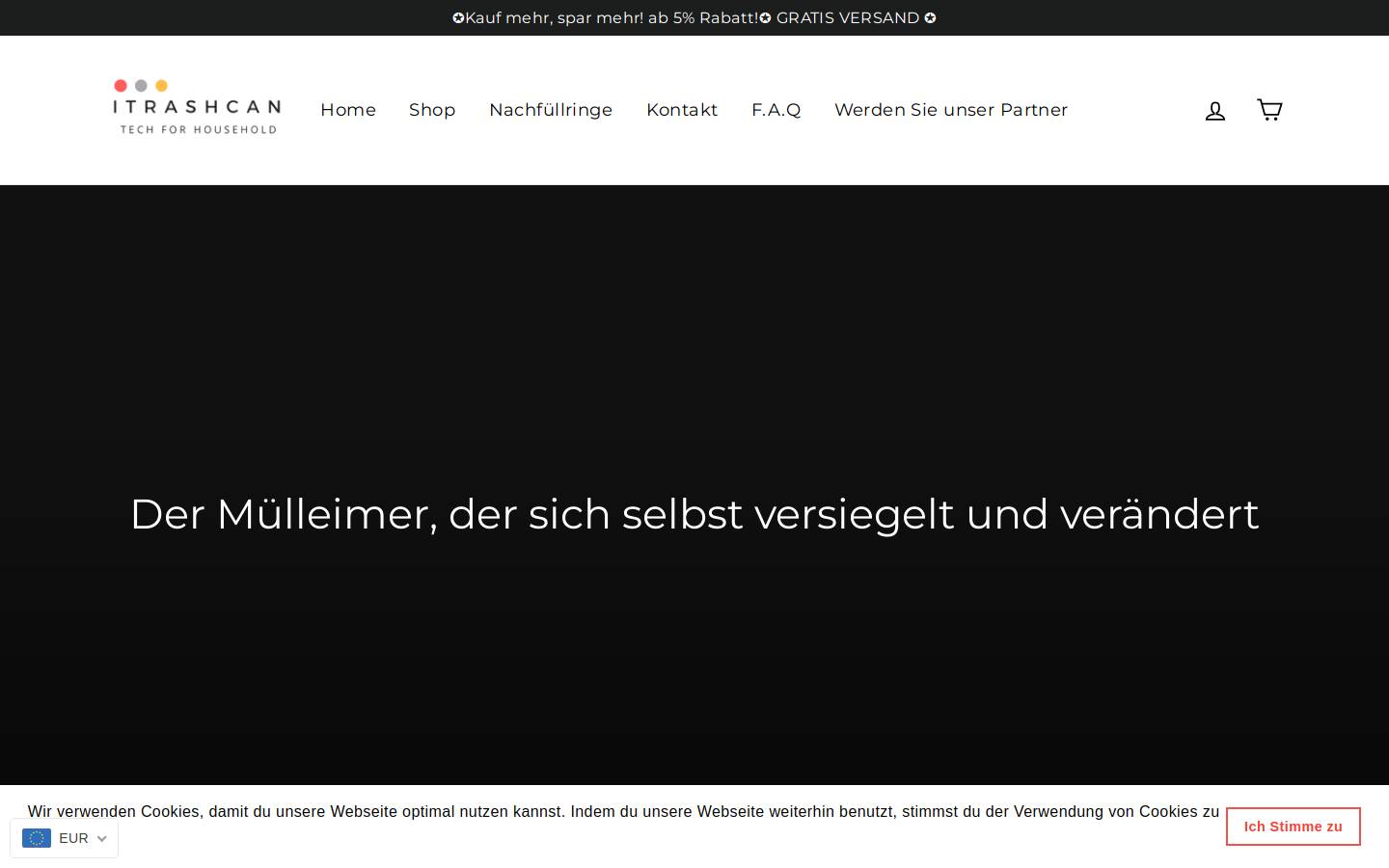 itrashcan.de homepage screenshot