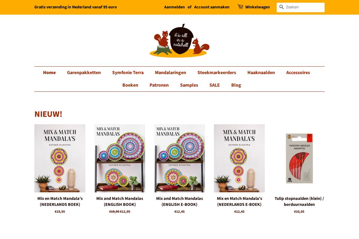 itsallinanutshell.shop homepage screenshot