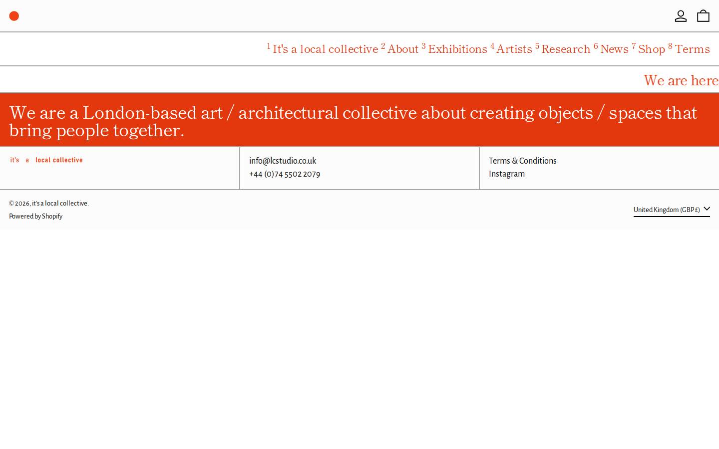 itsalocalcollective.com homepage screenshot