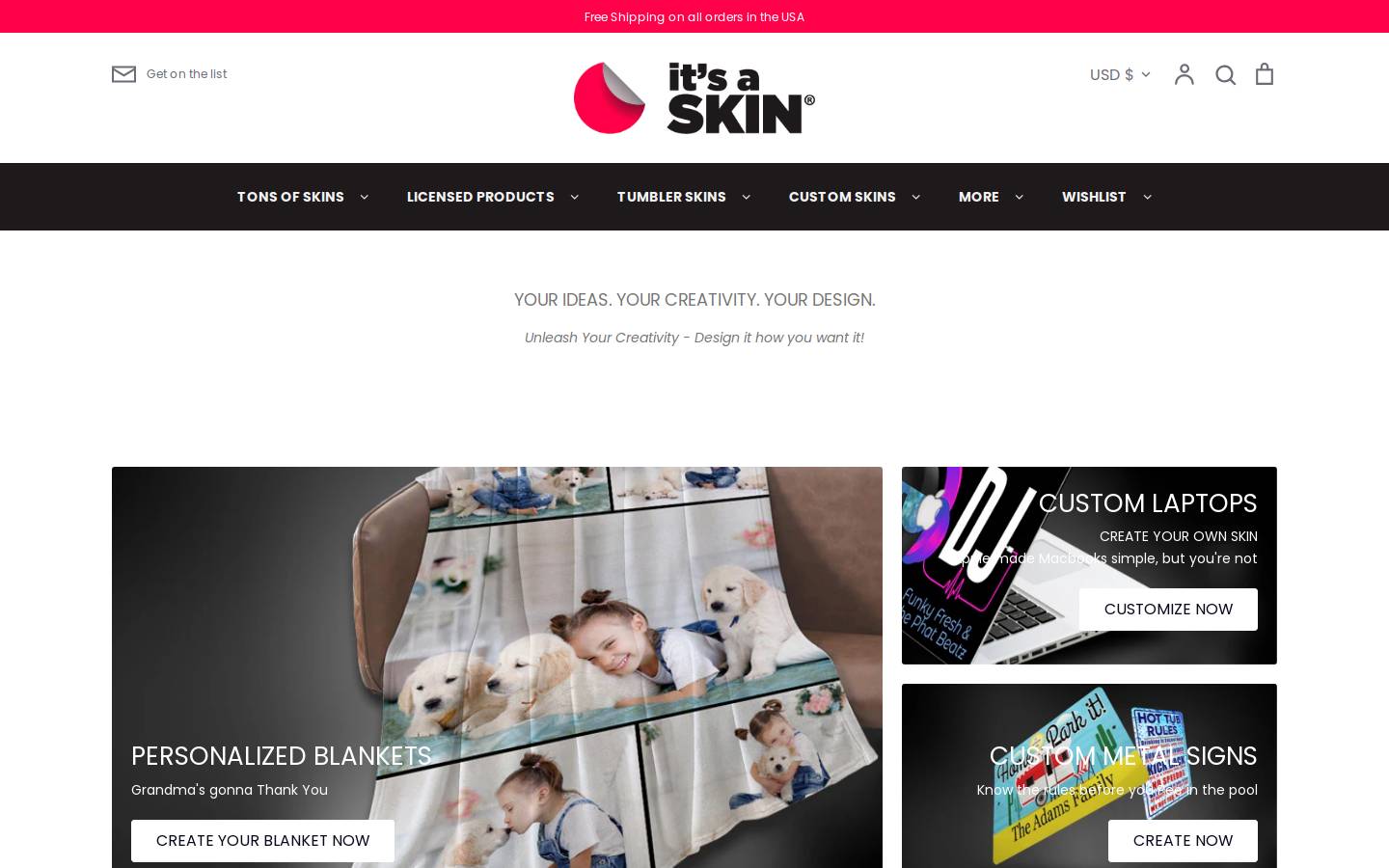 itsaskin homepage screenshot