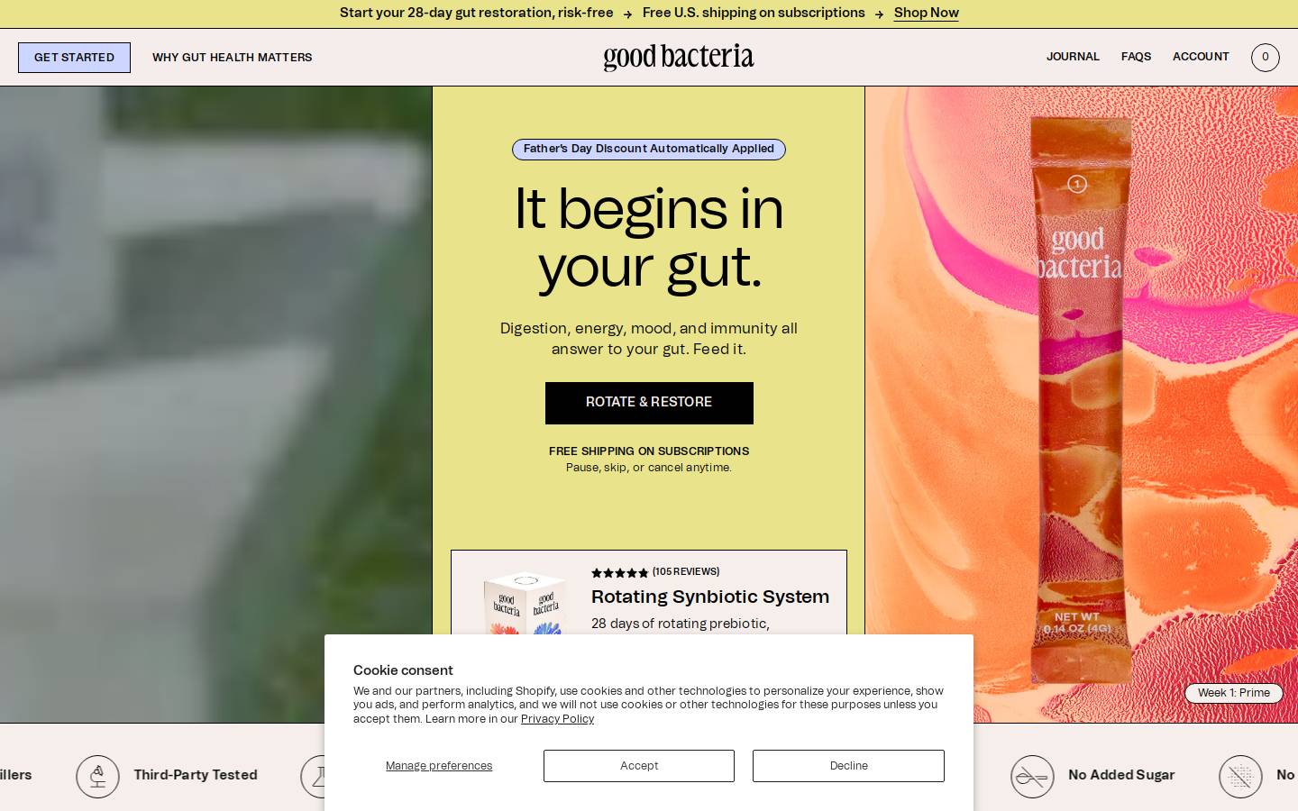 Itsgoodbacteria homepage screenshot