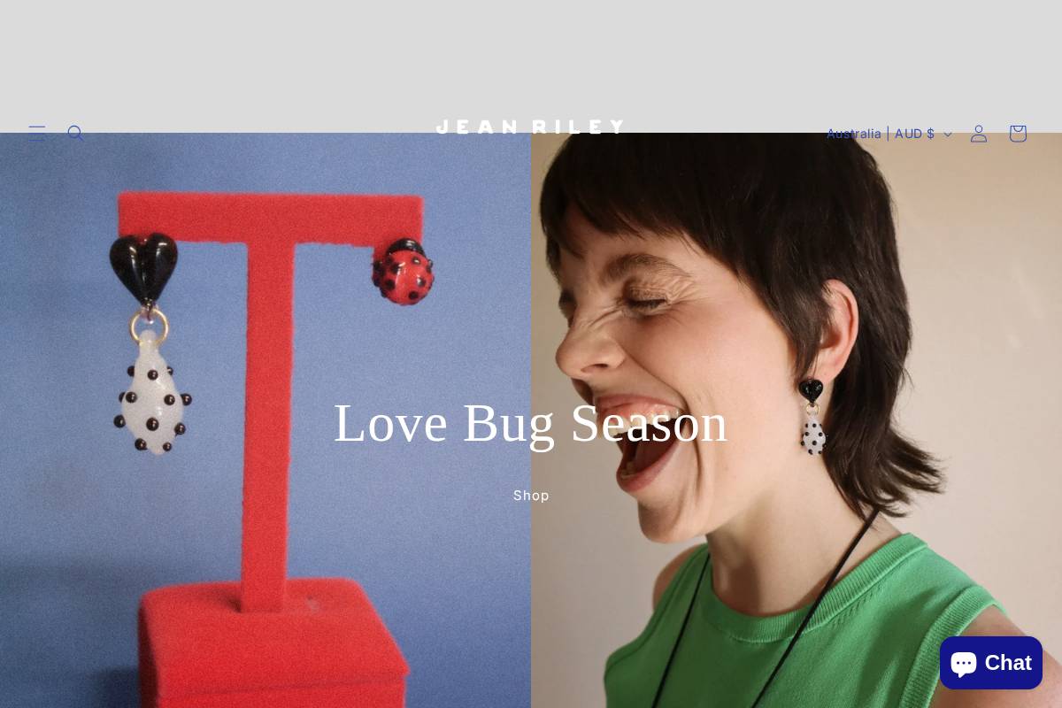 itsjeanriley.com homepage screenshot