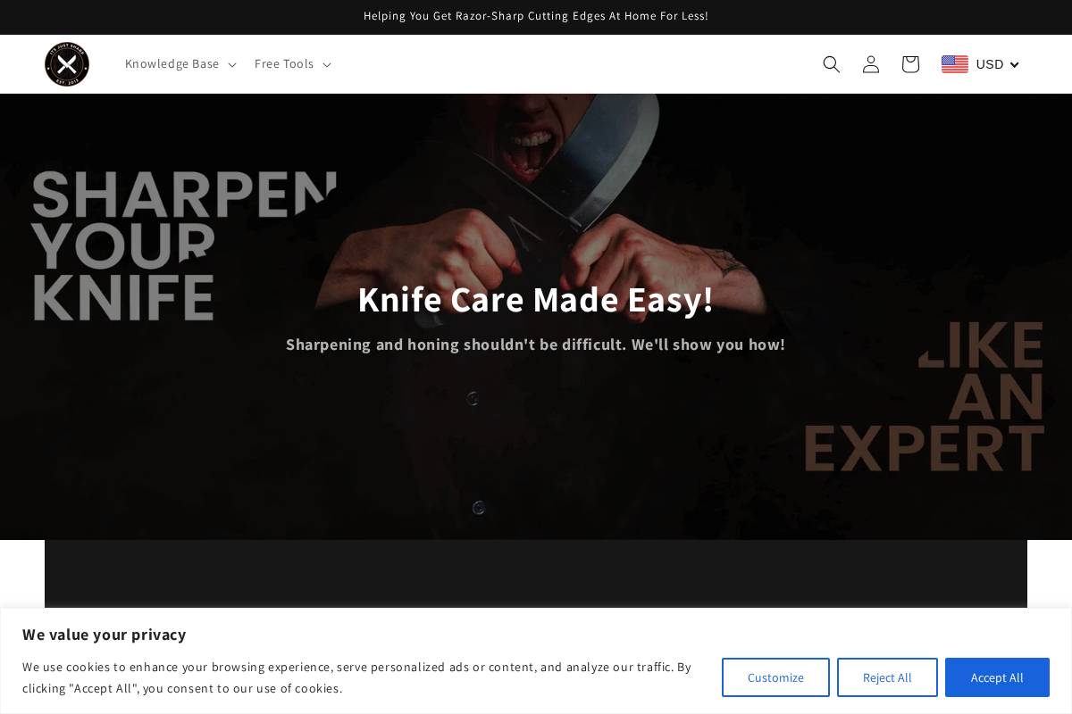 itsjustsharp.com homepage screenshot
