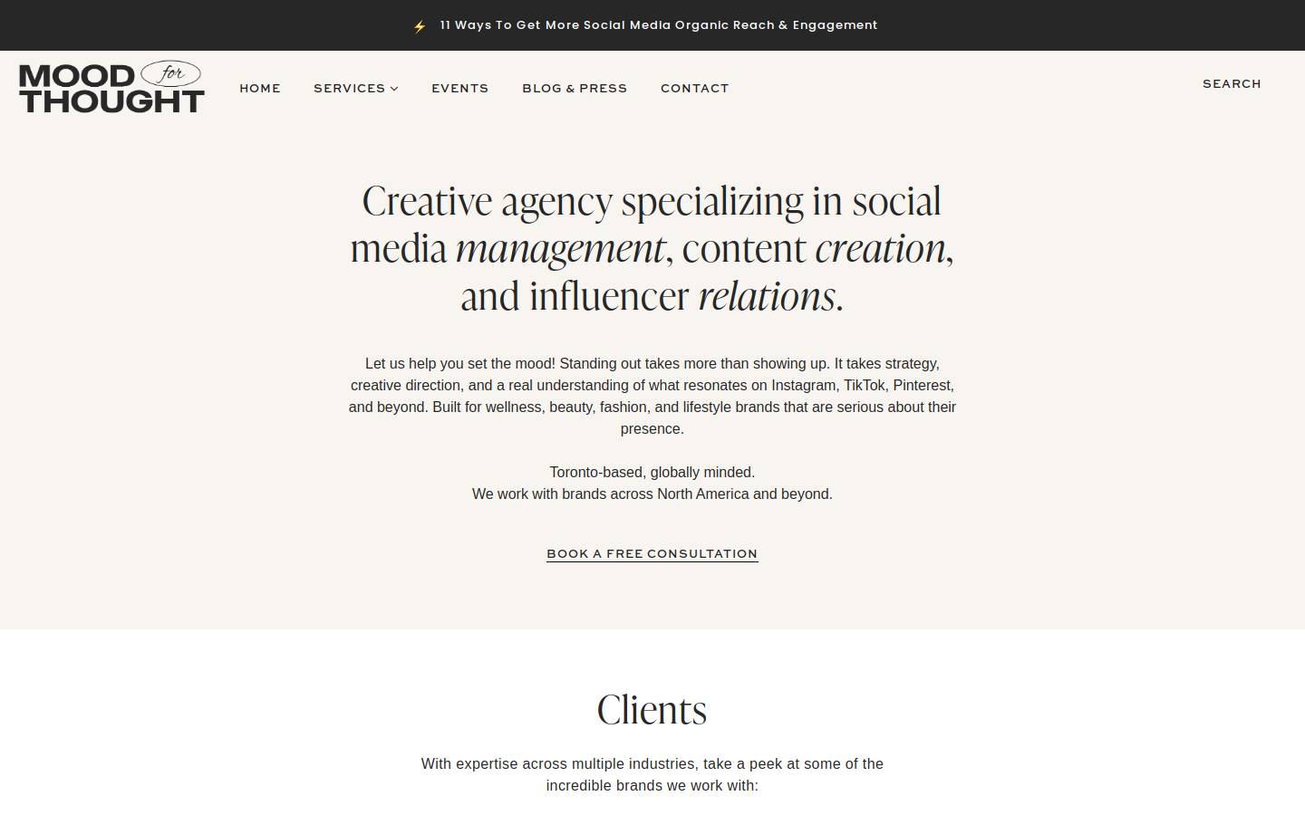 itsmoodforthought.ca homepage screenshot
