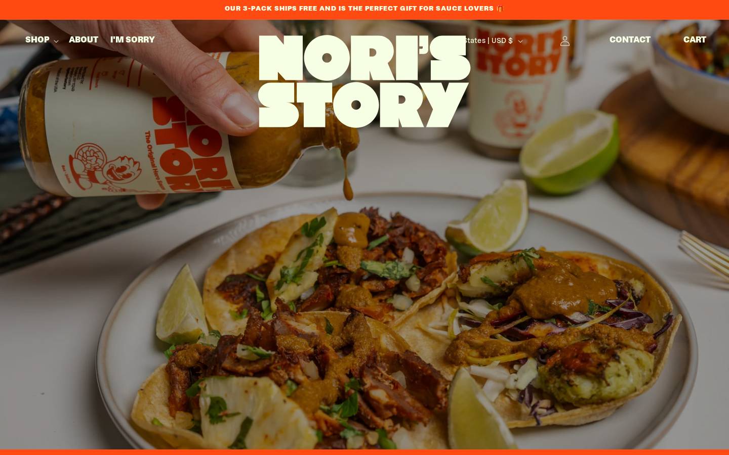 itsnoristory.com homepage screenshot