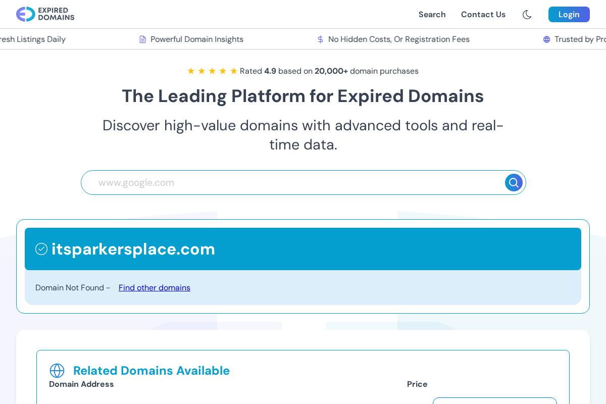 itsparkersplace.com homepage screenshot