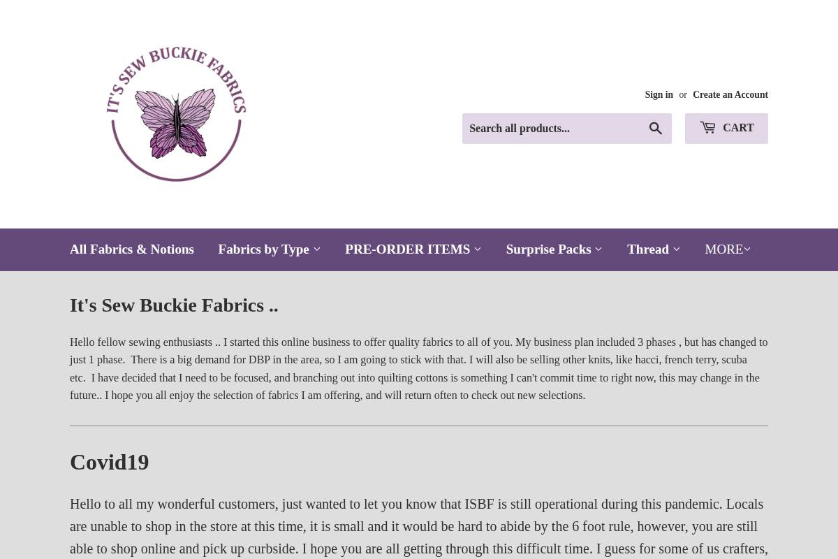 itssewbuckie.ca homepage screenshot