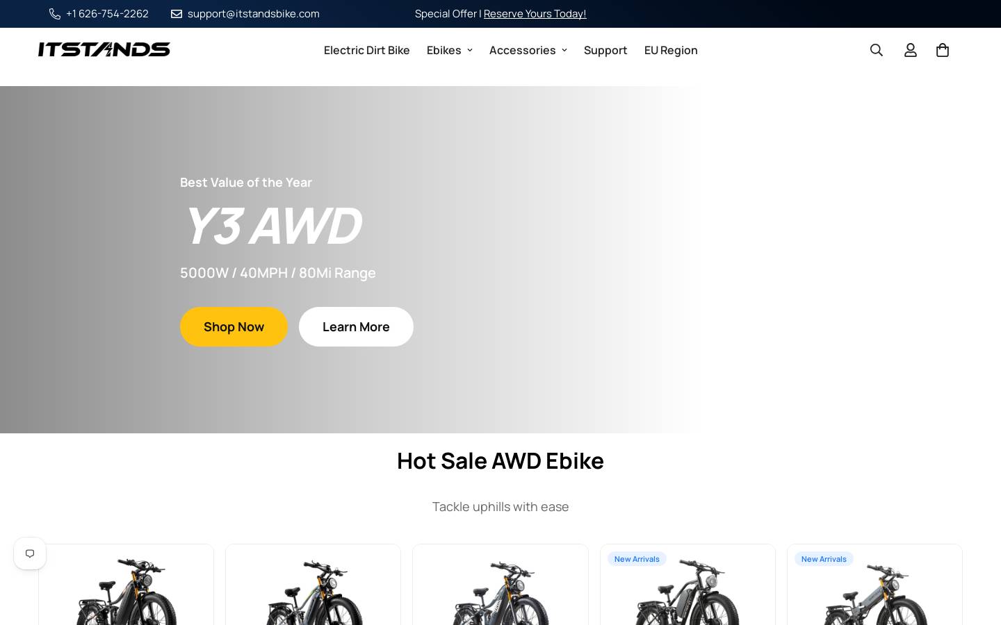 Itstandsbike homepage screenshot