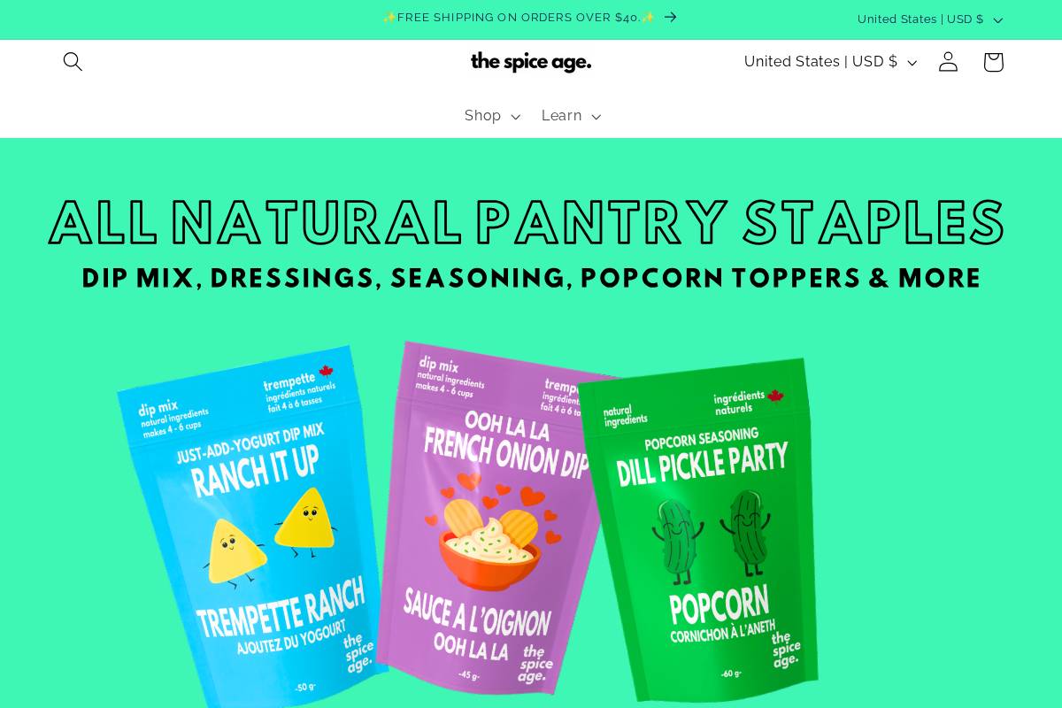 itsthespiceage.com homepage screenshot